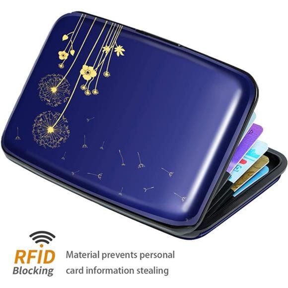 Mini Credit Card Holder, RFID Blocking Slim Hard Card Case ID Case Travel Wallet - Picture 7 of 7